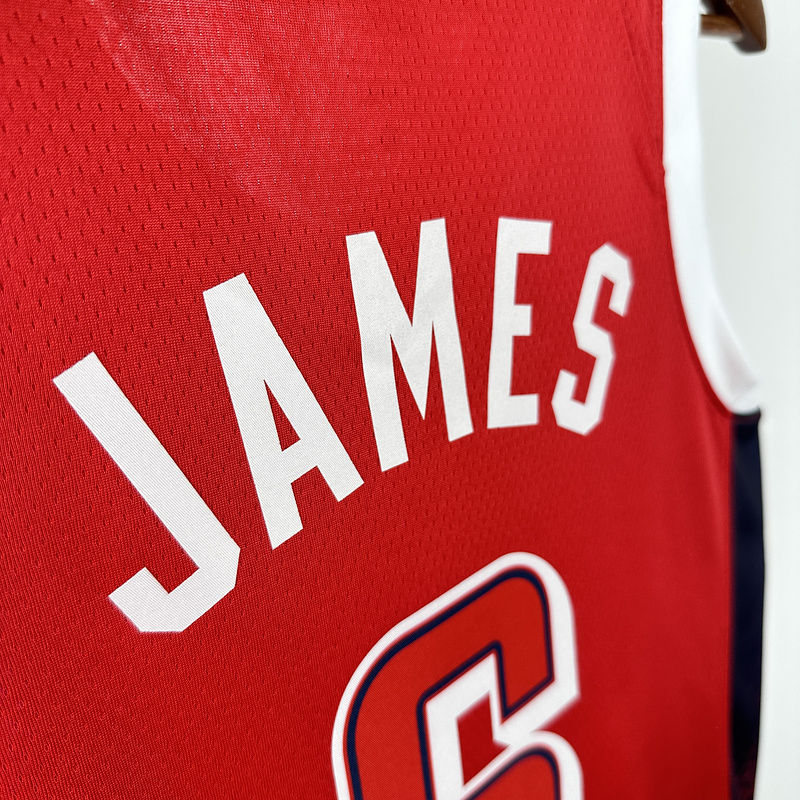 Team USA JAMES #6 Red NBA 7