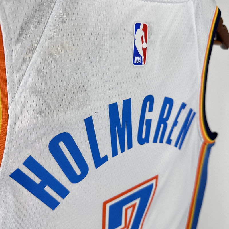 KC Thunder HOLMGREN #7 White NBA 6