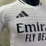 2024/25 RM Home White Player Version Long Sleeve Soccer Jersey