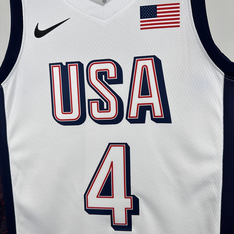 Team USA CURRY #4 White NBA 3