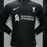 2024/25 LFC Away Black Player Version Long Sleeve Soccer Jersey