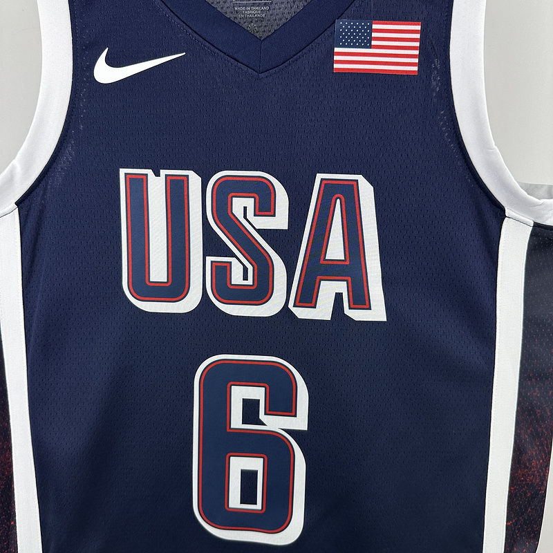 Team USA JAMES #6 Blue NBA 4