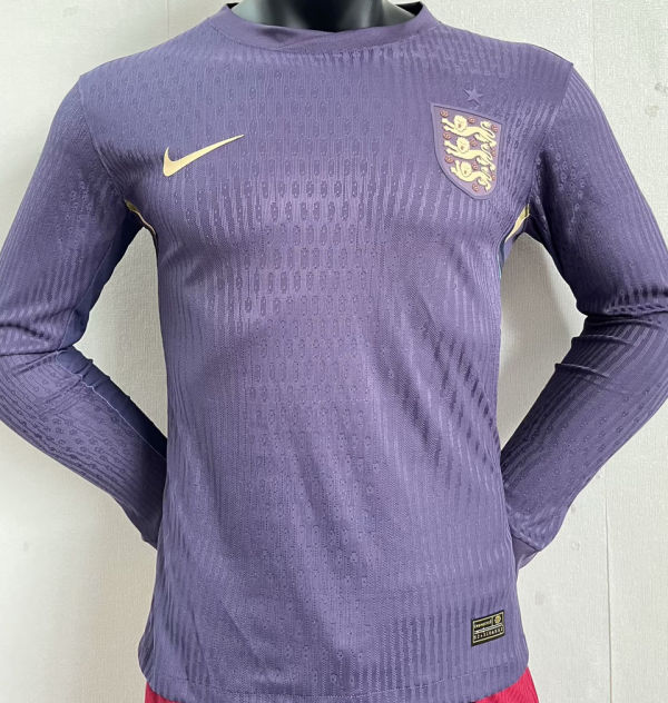 2024/25 England Away Player Version Long Sleeve Jersey
