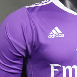 2016/17 RM Purple Away Retro Player Version Long Sleeve Soccer Jersey 球员版