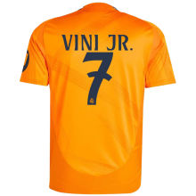 VINI JR． #7 RM Away Fans Jersey 2024/25 （UCL Font)