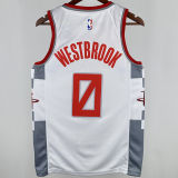 2020 Rockets WESTBROK #0 White City Edition NBA Jerseys