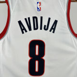 2023 Trail Blazerst AVDIJA #8 White NBA Jerseys