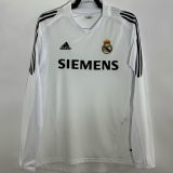 2005/06 RM White Home Retro Long Sleeve Soccer Jersey