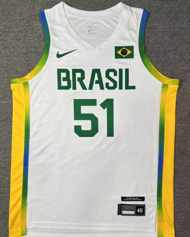 Brazil Team CABOCLO #51 White NBA