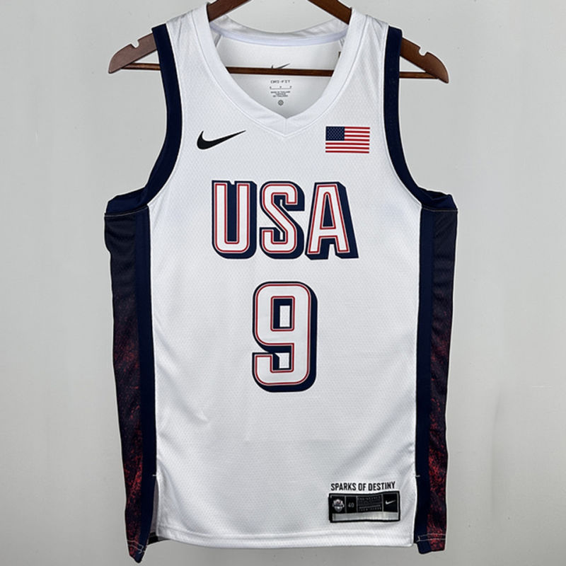 Team USA HALIBURTON #9 White NBA
