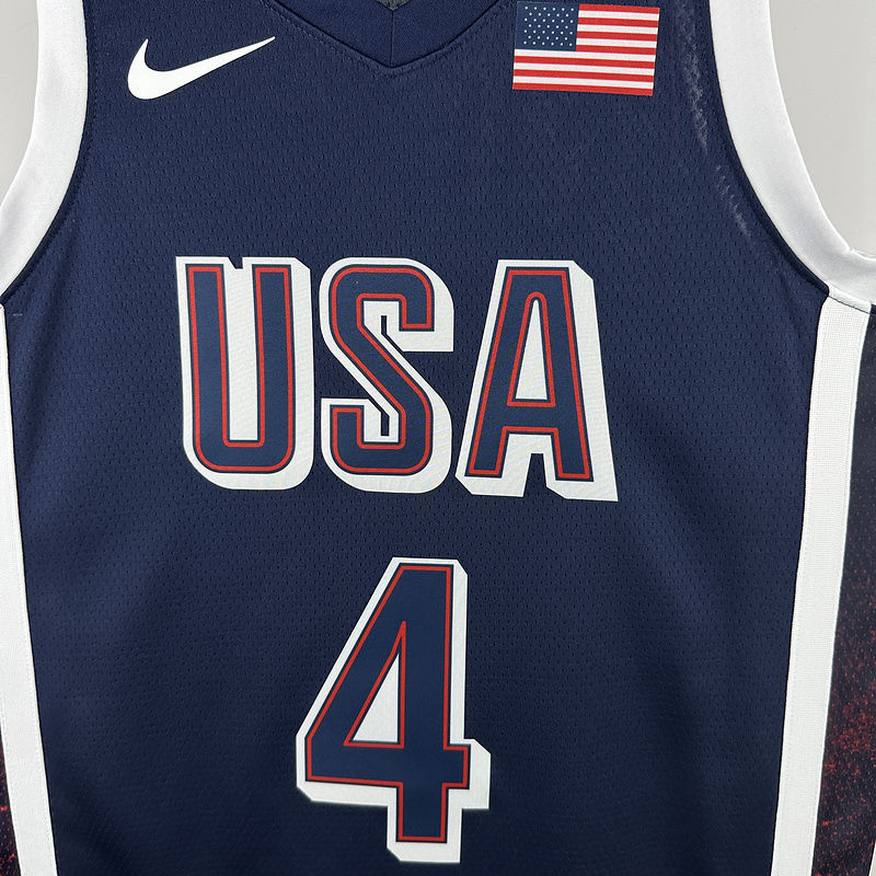 Team USA CURRY #4 Blue NBA 4