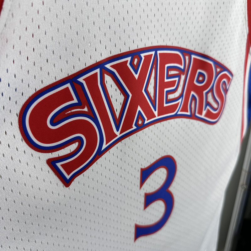 196/97 76ers IVERSON #3 White Retro NBA 5