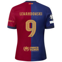 LEWANDOWSKI #9 BA 1:1 Quality Home Fans Jersey 2024/25 (UCL Font 欧冠字体 有号下广告)
