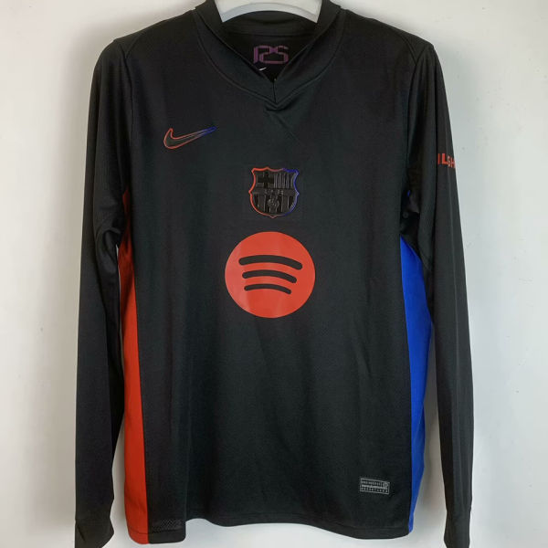 2024/25 BA Away Black Long Sleeve Fans Soccer Jersey 胸前大广告