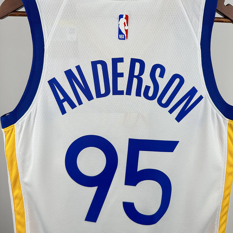 Warriors ANDERSON #95 White NBA 5