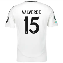 VALVERDE #15 RM 1:1 Quality Home Fans Jersey 2024/25 （UCL Font)