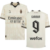 GIROUD #9 AC Milan x PUMA x Pleasures 4Th Fans Jersey 2023/24 欧冠体