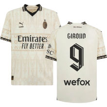 GIROUD #9 AC Milan x PUMA x Pleasures 4Th Fans Jersey 2023/24 欧冠体