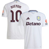 BUENDIA #10 Aston Villa Away White Soccer Jersey 2024/25 (UCL Font)