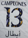 CAMPEONES #13 RM Home Supercopa de España Final Player Version Jersey 球员版 胸前小字+西班牙超级杯12右章