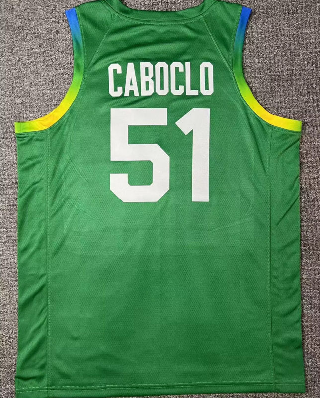 Brazil Team CABOCLO #51 Green NBA 2