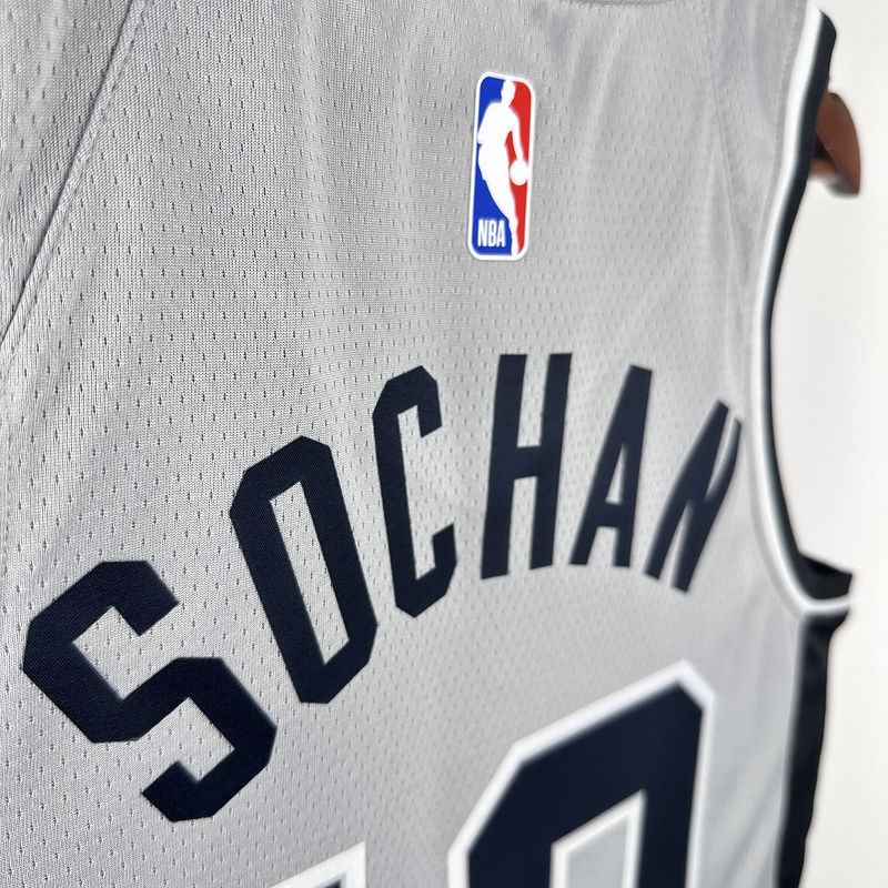 Spurs DEROZAN #10 Grey NBA 7