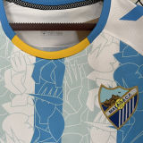 2024/25 Malaga Home White Fans Soccer Jersey（Have La Liga patch）带西甲章