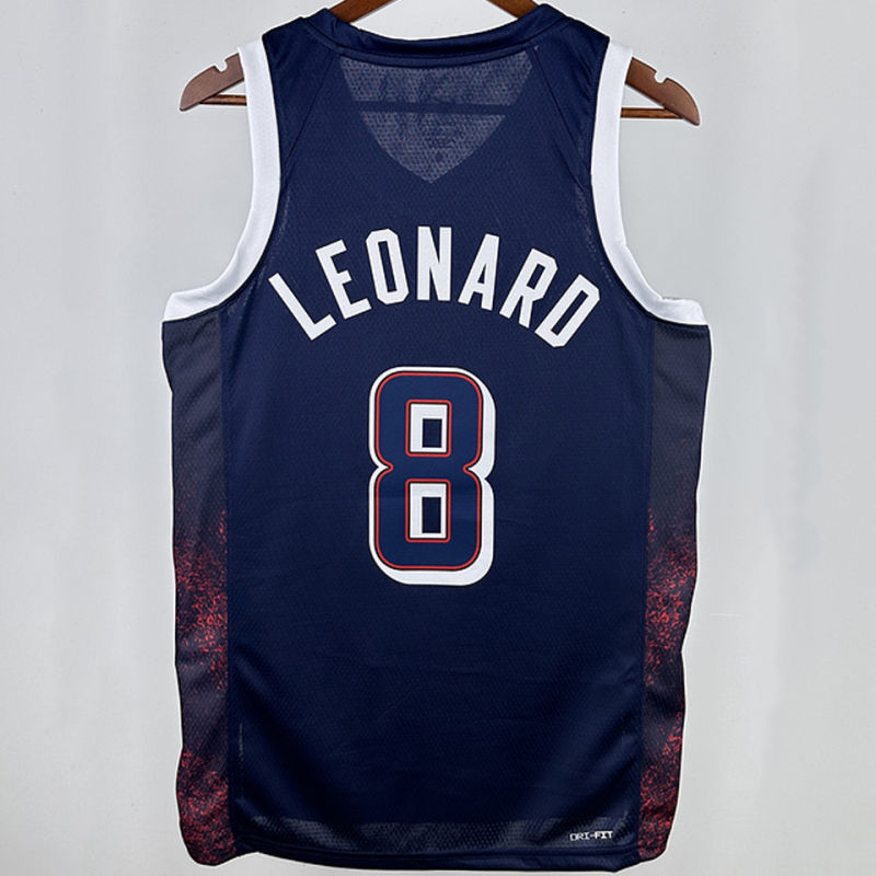 Team USA LEONARD #8 Blue NBA 2