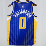 2019 Pacers HALIBURTON #0 Blue City Edition NBA Jerseys