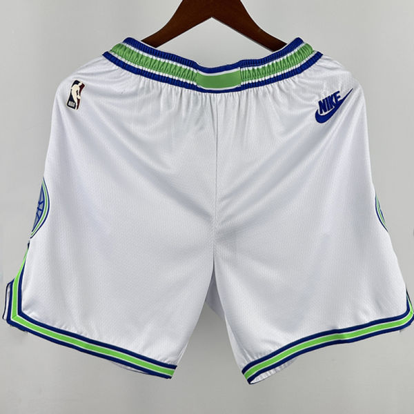 2024/25 Timberwolves White Retro NBA Shorts Pants