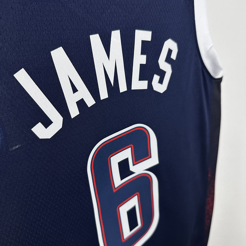 Team USA JAMES #6 Blue NBA 6