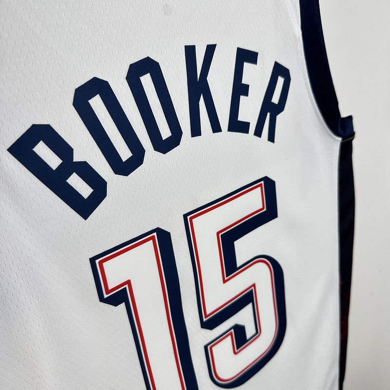Team USA BOOKER #15 White NBA 6