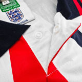 1992 England Home White Retro Soccer Jersey