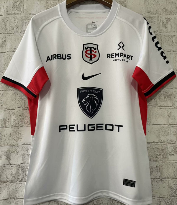 2024/25 Stade Toulousain Away White Rugby Shirt 图卢斯