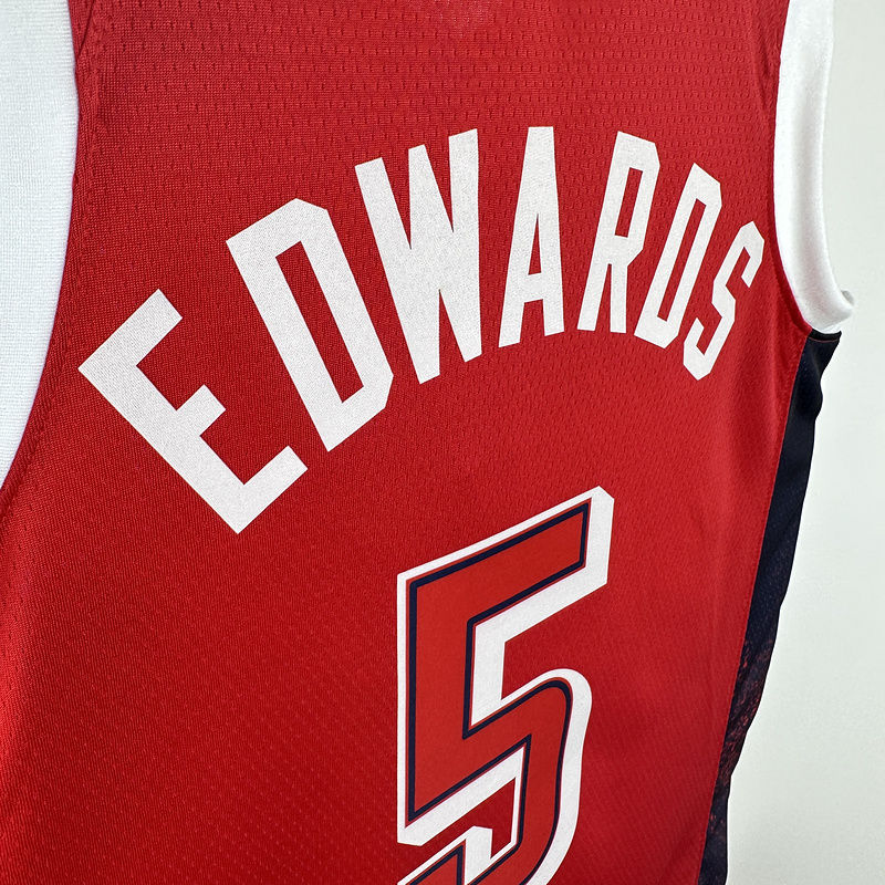 Team USA EDWARDS #5 Red NBA 8