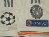 2013/14 RM White Home Retro Player Version Long Sleeve Soccer Jersey 球员版