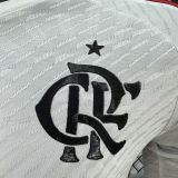 2024/25 Flamengo Away White Player Version Long Sleeve Jersey