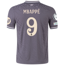MBAPPÉ #9 RM 1:1 Quality Third Black Fans Jersey 2024/25 （UCL Font)
