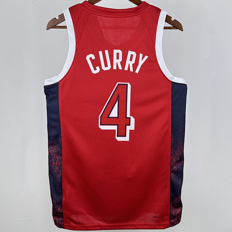 Team USA CURRY #4 Red NBA 2