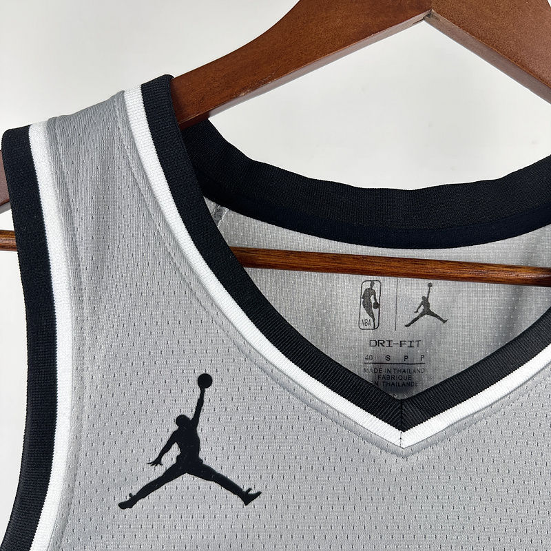 Spurs DEROZAN #10 Grey NBA 3