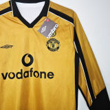 2001/02 M Utd 100th Centenary Long Sleeve Retro Soccer Jersey