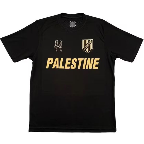 2025 Palestine Black Fans Soccer Jersey 金英文