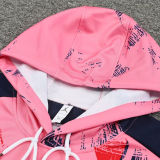 2025 PSG Pink Hoody Zipper Jacket Tracksuit