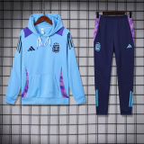 2025 Argentina Blue Hoody Zipper Jacket Tracksuit