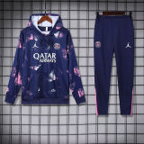 2025 PSG Royal Blue Hoody Zipper Jacket Tracksuit