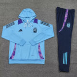 2025 Argentina Blue Hoody Zipper Jacket Tracksuit