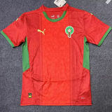 2025 Morocco Home Red Fans Soccer Jersey
