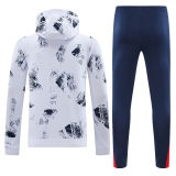 2025 PSG White Hoody Zipper Jacket Tracksuit