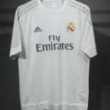 2015/16 RM White Home Retro Player Version Soccer Jersey 球员版