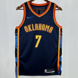 2025 KC Thunder HOLMGREN #7 Black City Edition NBA Jerseys